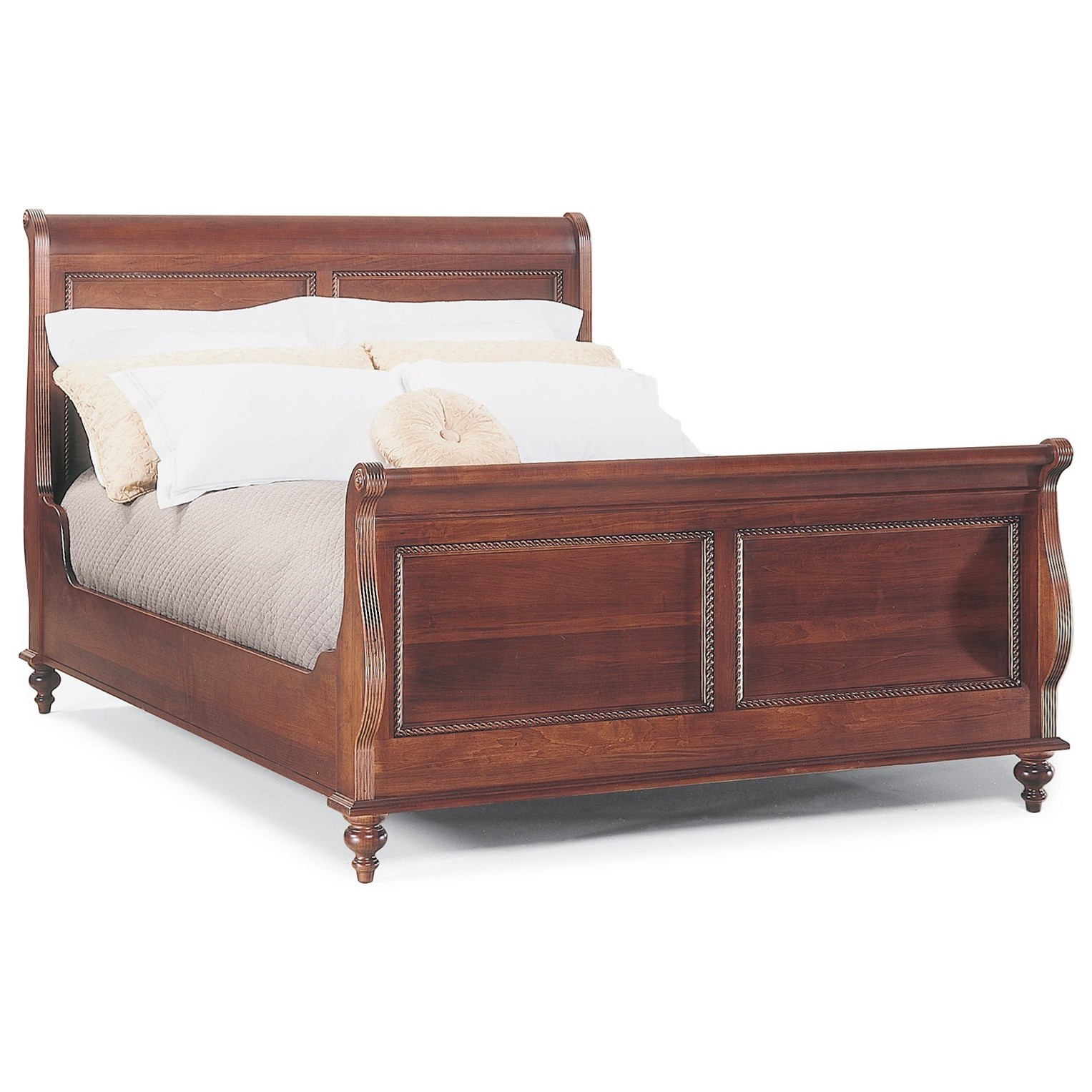 Durham Saville Row Traditional Solid Wood King Sleigh Bed Jordan's